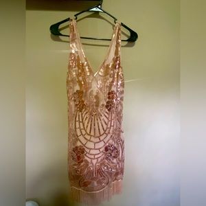 “Millennial Pink” Flapper Dress